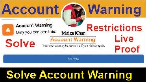 facebook account worning problem solved | how to remove account warning from facebook | Ittv videos