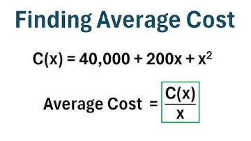 How to Find Average Cost Function and Minimal Average Cost