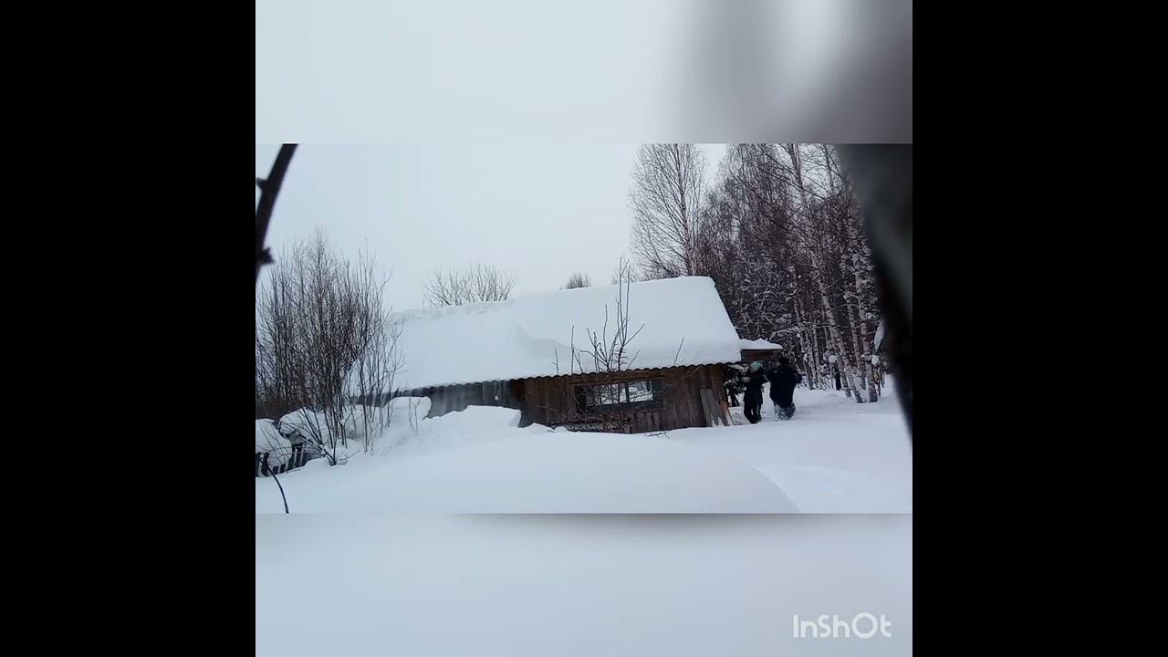 Как скинуть снег за 2 минуты с шиферной крыши