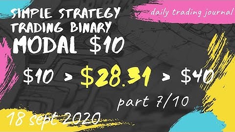 Modal $10 Trading Binary Simple Strategy ($28.31 p.7/10)binary deriv profit konsisten free bot 1809