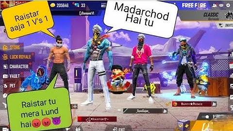 73 LEVEL PRO PLAYER CHALLANGE RAISTAR 1v1😡😡 INDIA vs NEPAL God Level Gali / Gameplay 😱WHO WON