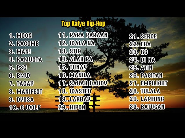 Top 30 Kalye Hip - hop Playlist class=