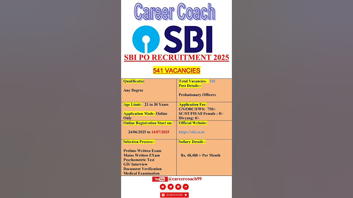 SBI PO 2025 Notification | SBI PO Age, Syllabus, Salary, Vacancy | Full Detailed Information #jobs