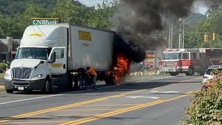 Tractor Trailer Fire  Berkeley Springs, WV