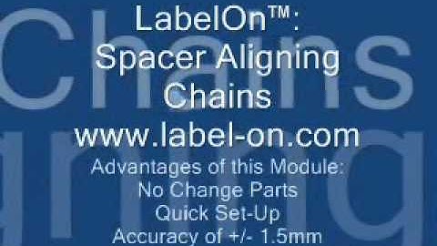 Labeling Applicator Aligning Chains Module
