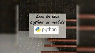 How to run python in android or mobile | pydroid app