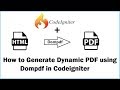 How to Generate Dynamic PDF using Dompdf in Codeigniter