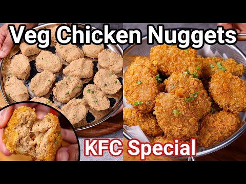 Veg Chicken Nuggets - KFC Style | Veg Fried Chicken Nuggets with Mock Meat | Meal Maker Nuggets | Hebbar | Hebbars Kitchen