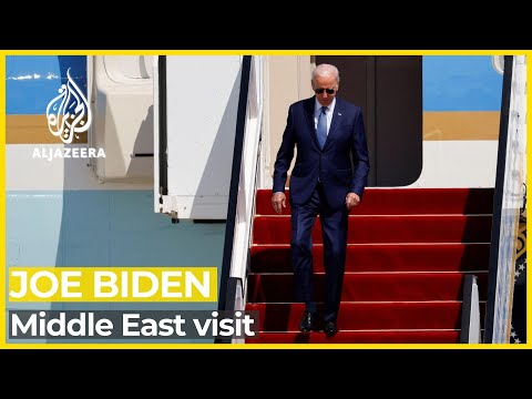 US president arrives in Middle East on first trip as US president