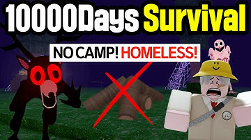 10000 dagen dakloos overleven uitdaging in 99 nachten in het bos Roblox!