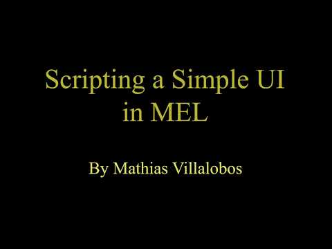 Maya Tutorial - How to make a Simple UI in MEL