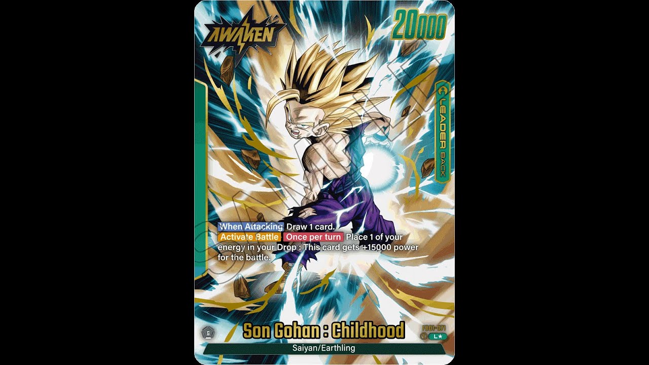 Today, we're breaking down — the SON GOHAN: CHILDHOOD GREEN DECK