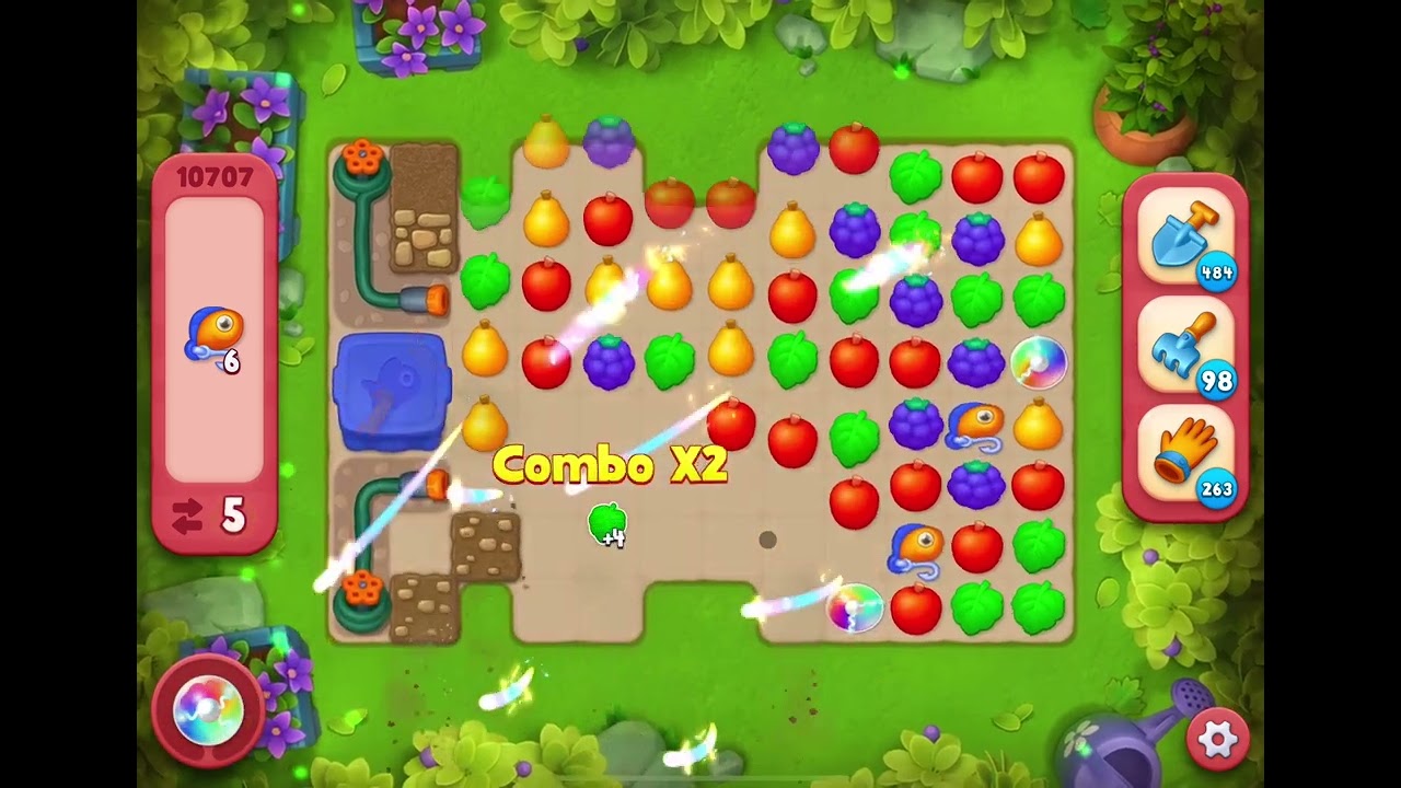 GardenScapes Level 10707 no boosters - YouTube