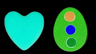 Very Satisfying KineticSand Cutting ASMR with Glowing heart and Easter Egg Compilation. #29 screenshot 4