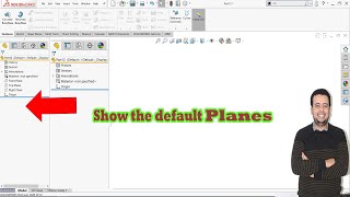 Show the default Planes in solidworks