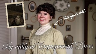 I wore a 120 year Old Dress to my Engagement | Trying on an Antique Edwardian Gown