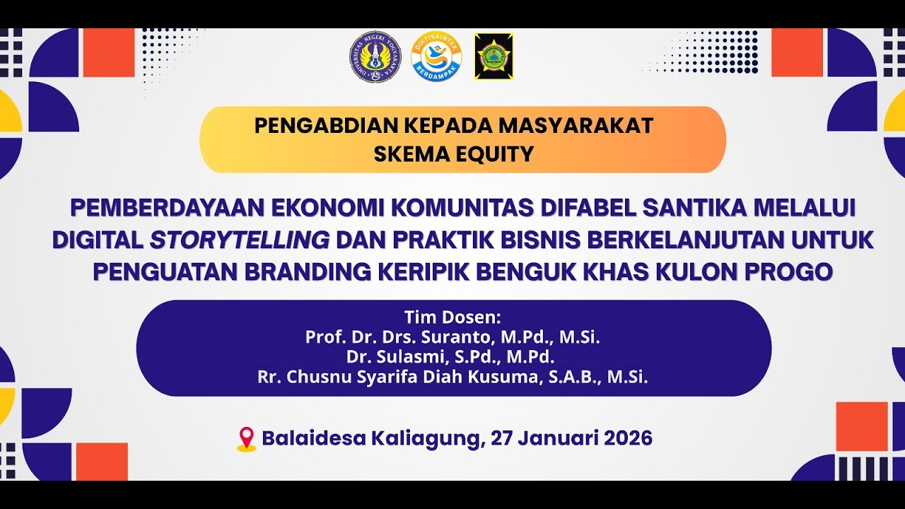 🔴 [ LIVE ] PEMBERDAYAAN EKONOMI KDK SANTIKA MELALUI DIGITAL STORYTELLING DAN BISNIS BERKELANJUTAN