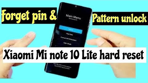 Xiaomi Mi Note 10 Lite Hard reset 