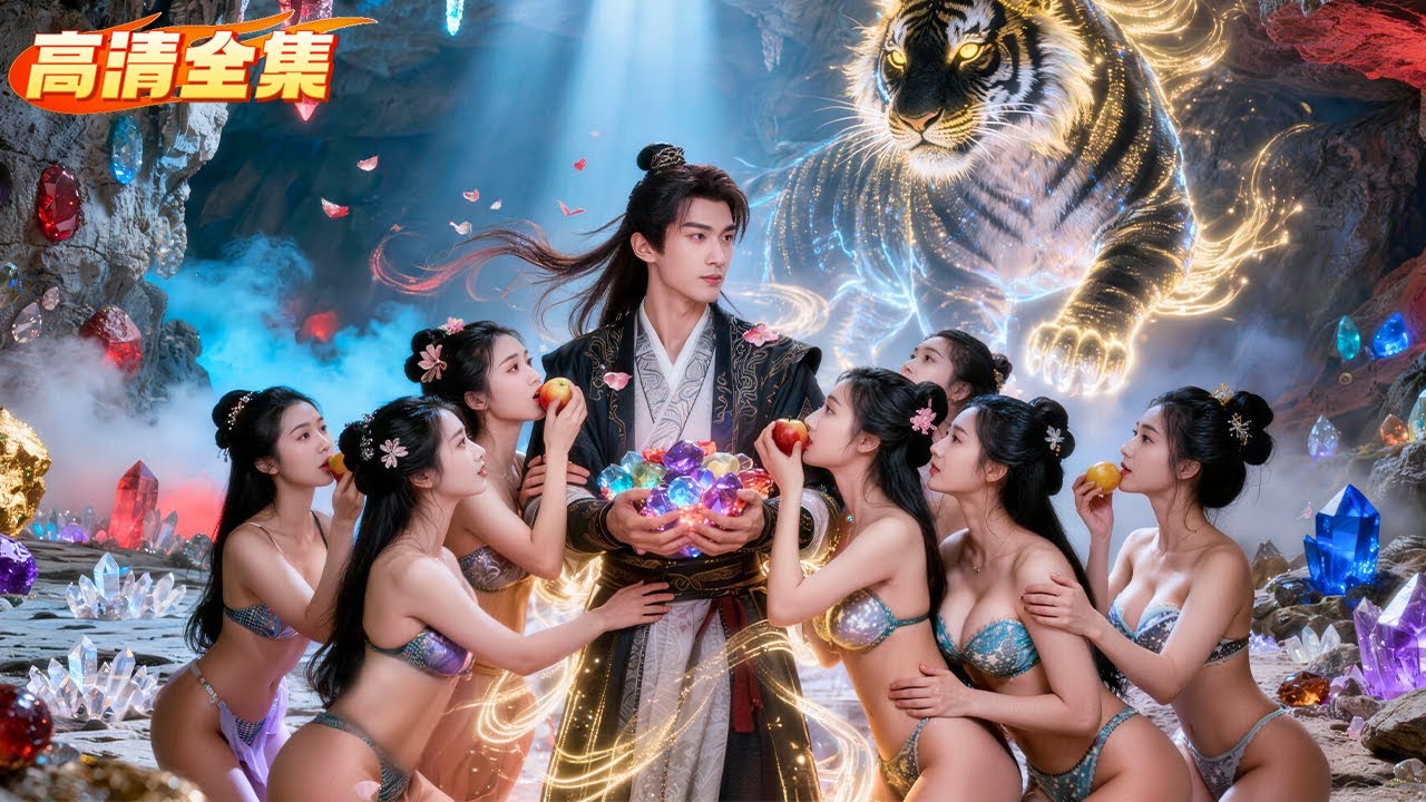 小夥連夜享用一百八十個美人老婆竟直接飛升金仙！秘境奪寶礦場開賭石豪擲千金，天界美女們都被調成天天叫主人！