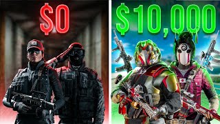 $0 vs $1,000 vs $10,000 Rainbow Six Siege Account!