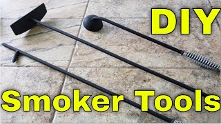 Homemade invention for fire management tools on grills and smoker ash rake grate cleaner