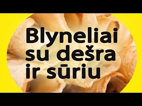 Video: Blyneliai Su Sūriu Ir šonine