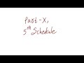 Part X , 5th schedule 