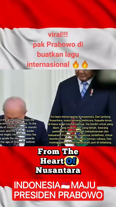 Lagu Untuk Bapak Presiden Prabowo Subianto for Global Peace!!!!  #presidenprabowo #indonesiamaju