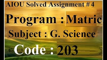 AIOU Code 203 Solved Assignment No 4 Spring 2023 | Baloch Academy