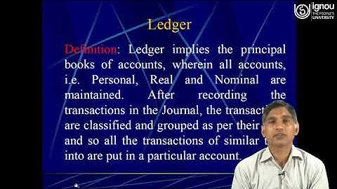 IGNOU Live session on "Ledger" for B.Com Students