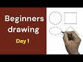 Beginners drawing class ll art class day 1 ll drawing class bangla