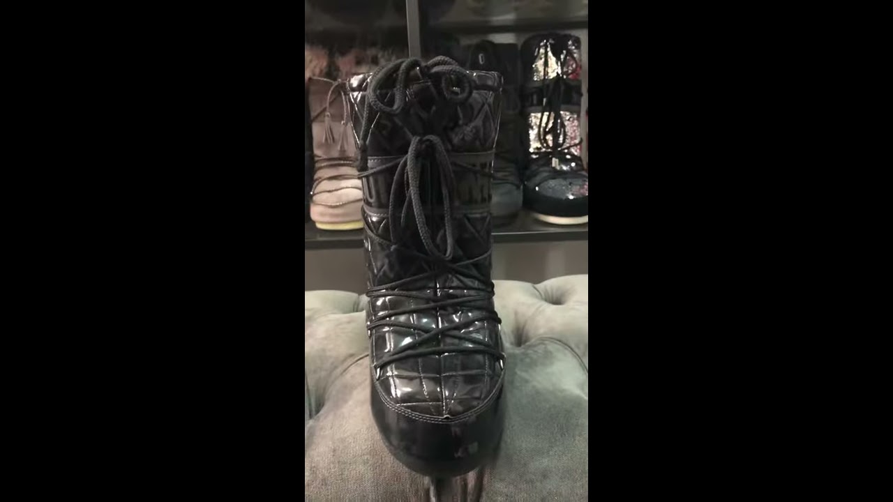 Moon Boot Queen Black Луноходы Мунбуты Черные  Квин Украина Россия Купить Магазин