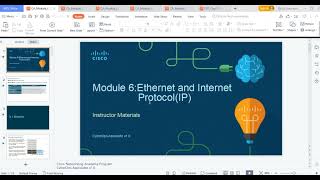 CISCO CyberOps Module 6:  Ethernet and Internet Protocol(IP)