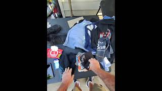 She Brought Out S Stack Of Vintage Gold#Garagesale #yardsale #reseller #vintageshirt #clothing