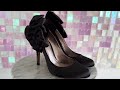 From the Kitty Love Vintage Collection : Duchess satin &amp; leather stilettos by Bourne London.