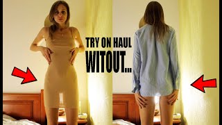 Try on haul new transparent T-shirt with me