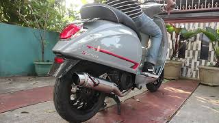 Suara knalpot racing vespa matic sprint 150 iget !! Valcons exhaust