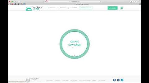 How to create first game in QuickAppNinja