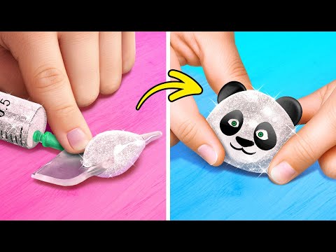 видео: Самодельная игрушка из наноленты 🎨 🐼 Классные поделки и удивительные лайфхаки для развлечения детей