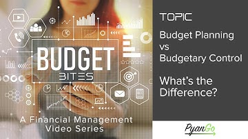 BUDGETBITES:  Budget Planning vs Budgetary Control - Are they the same?