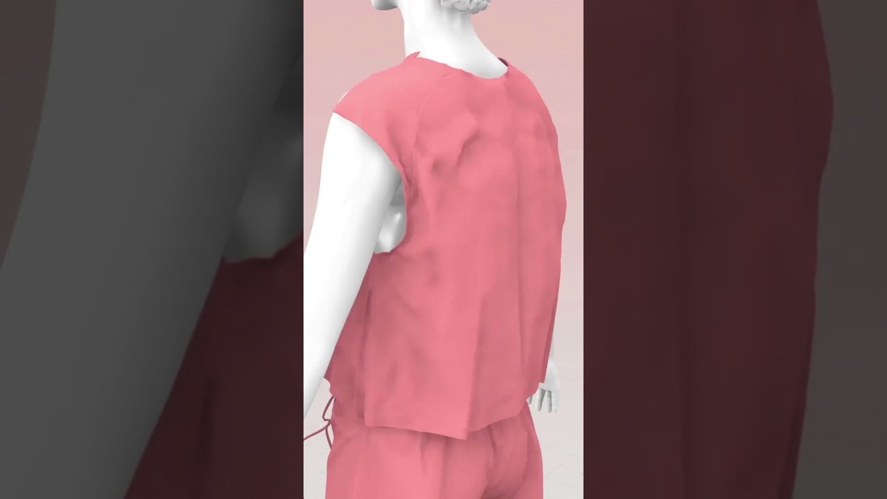 Aesthetic 3D Fashion Design Process Animation - womenswear luxury athleisure 