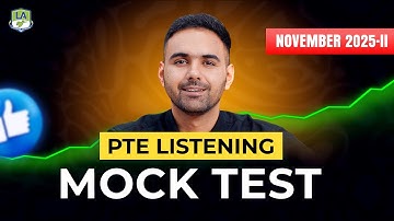 PTE Listening Mock Test November 2025-II | Real Exam Questions with Answers & Timer Language Academy