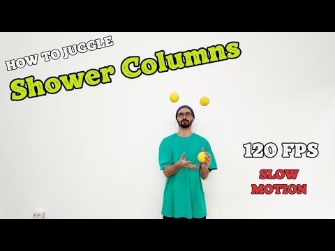 How to juggle SHOWER COLUMNS - Slow Motion 120 fps 😵‍💫