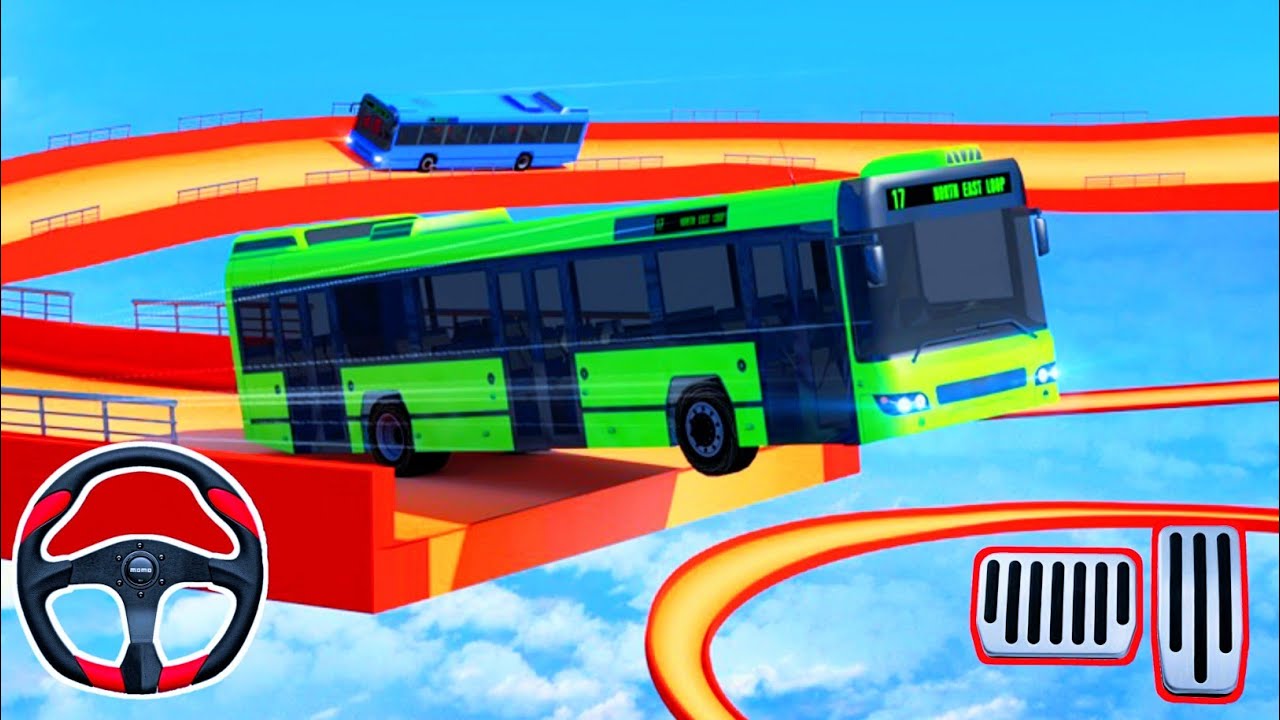 Impossible Master Bus Driving Simulator - Offroad Mega Ramp - Extreme ...