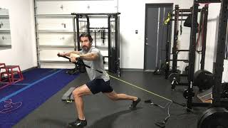 Split squat hold isometric lateral raises
