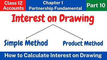 Interest on Drawing | Simple and Product method | Class 12 Accounts| Chapter1-Part 10 | Fundamental