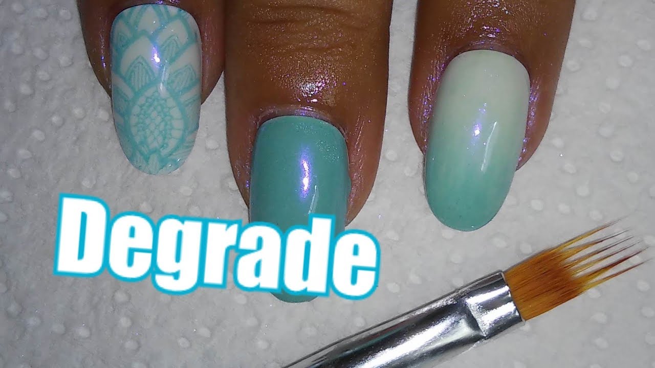 Unhas Degrade Com Novo Pincel Ombre Nails Using Ombre Brush Youtube