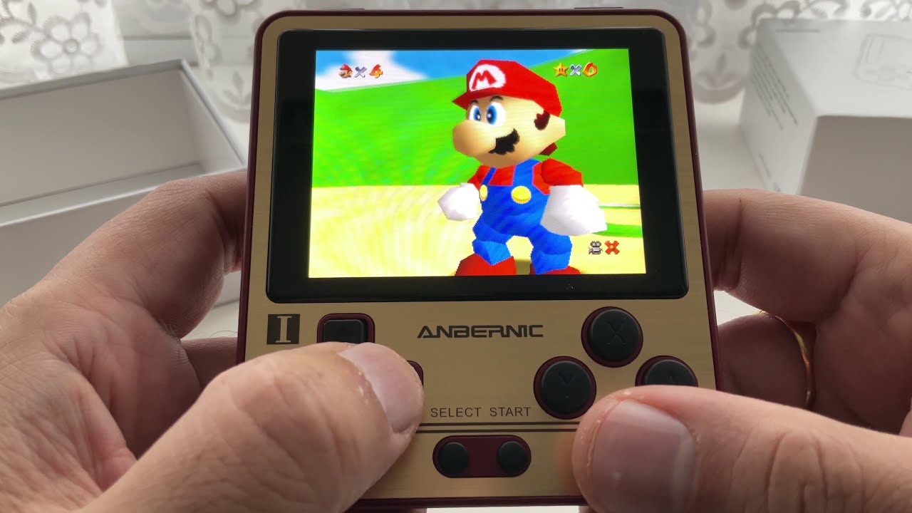 ANBERNIC RG280V ゴールド Anbernic RG280V (Gold Red) Handheld Unbox (New opendingux