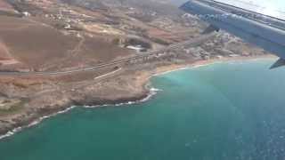 Греция Крит Посадка в Ираклионе ( Landing Heraklion )(Посадка самолета Boeing 737 в международном аэропорте Ираклион (Ηράκλειο) названного именем Никоса Казандзакис..., 2014-07-04T21:01:34.000Z)