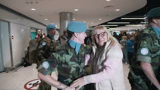 122nd Inf Bn return home from UNIFIL